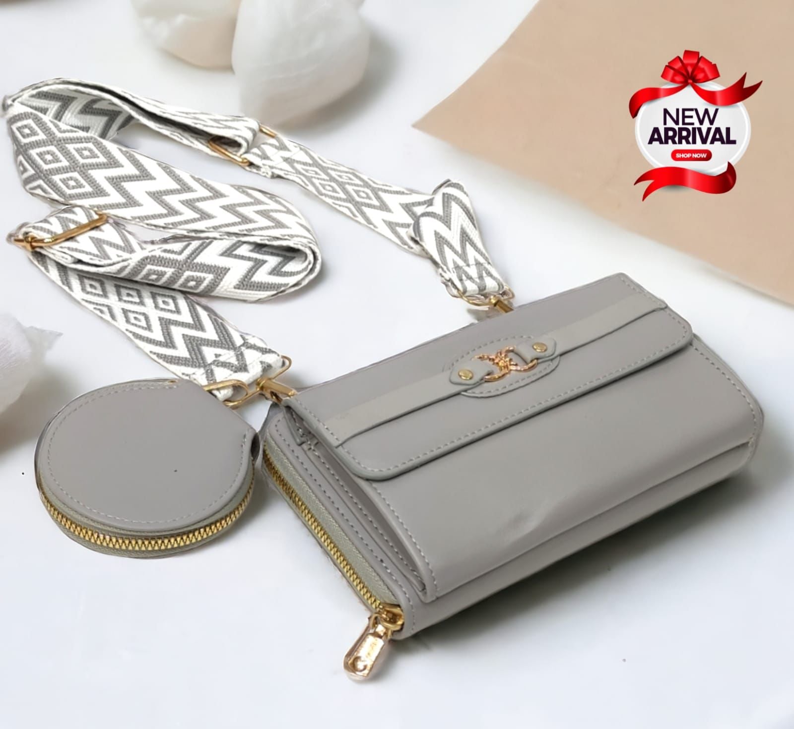 Imported Zipper Wallet with Digital Belt Shoulder Bag